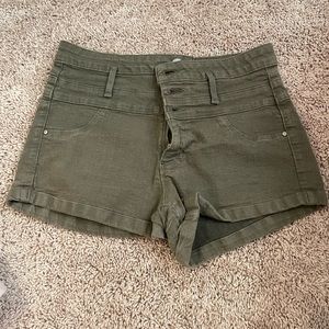 Army Green Jean Shorts